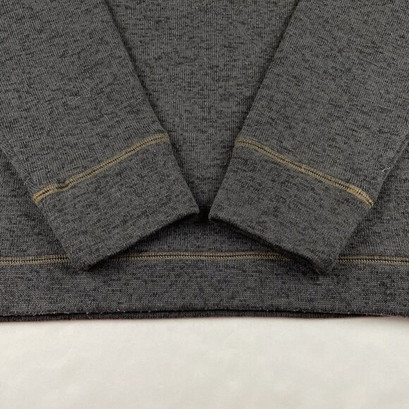 Weatherproof Vintage 1/4 Button Up Pullover Sweater Men’s L Gray Fleece Lined - Picture 10 of 11